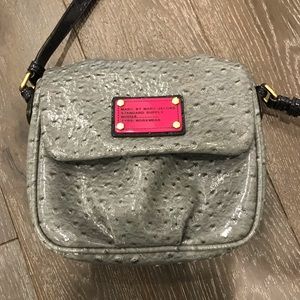 Marc by Marc Jacobs grey vinyl crossbody bag
